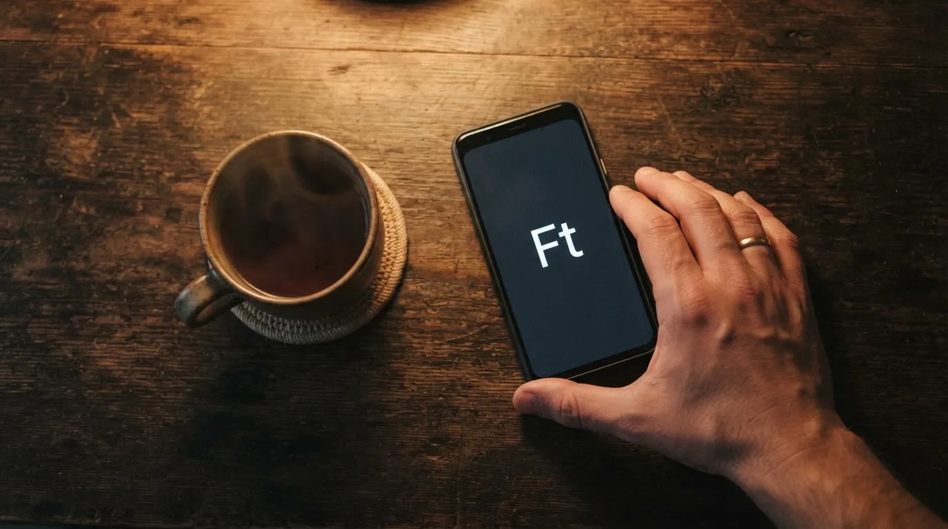Kéz tart egy mobiltelefont egy csésze tea mellett a konyhaasztalon egy nyugodt estén — megbízható magyar kaszinók