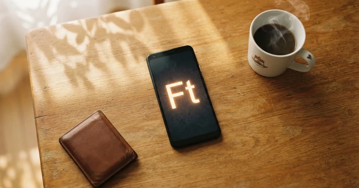 Mobiltelefon egy fa asztalon egy pénztárca és egy csésze kávé mellett — neosurf kaszinók magyarországon